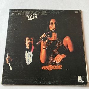 Sonny and Cher live, Vintage Vinyl Record 1970s.